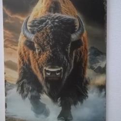Plaque m&eacute;tal western BISON