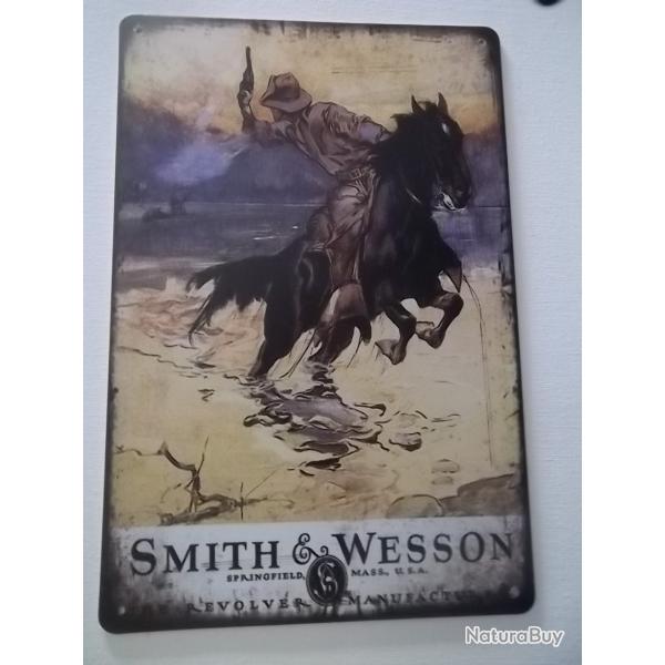 Plaque m�tal western S&W