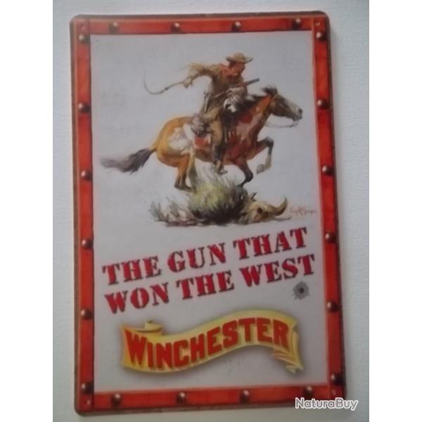 Plaque m�tal western W1