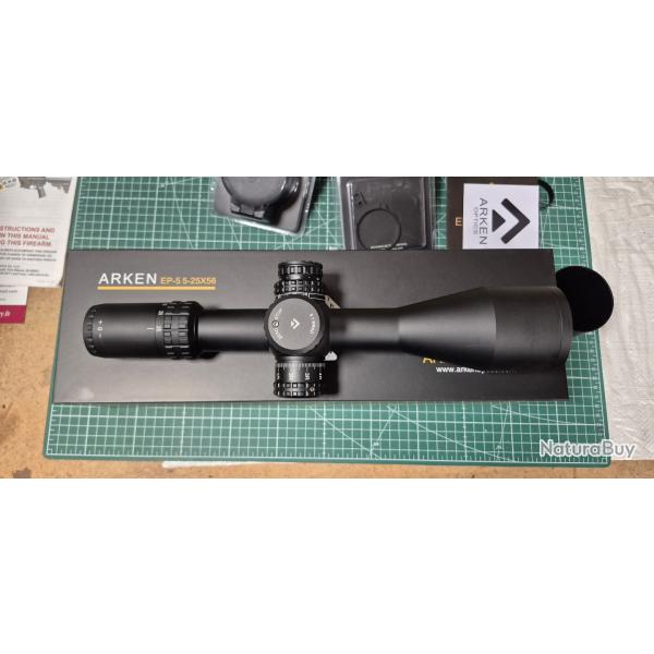 lunette ARKEN 5-25x56 +accessoires, comme neuve