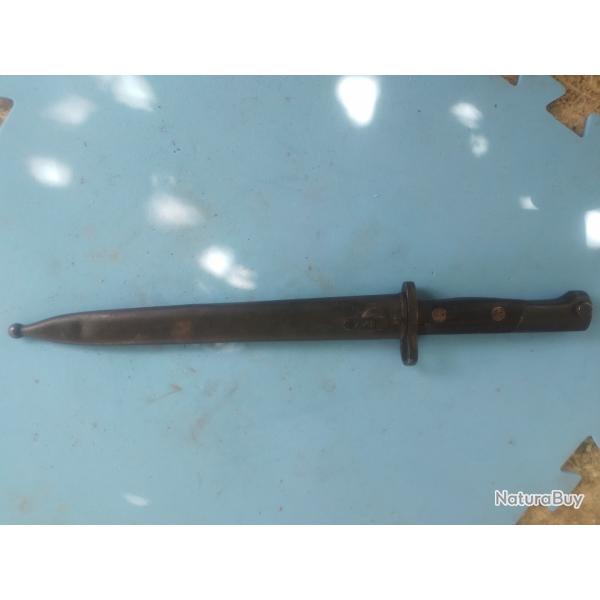 baionnette belge mle 1924  export pour mauser et son fourreaux