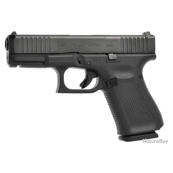 Pistolet GLOCK 19 MOS Gen5 FS calibre 9x19 - Optic Ready