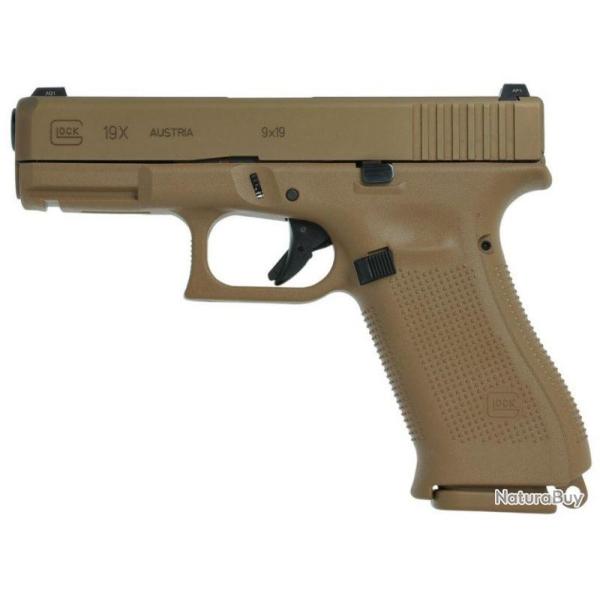 PISTOLET GLOCK 19X COYOTE CALIBRE 9X19