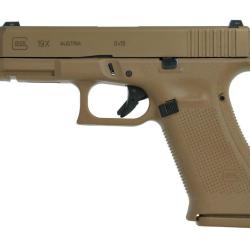 Pistolet GLOCK 19X Gen5 Coyote filet&eacute; calibre 9x19