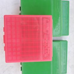5 boites de rangement/transport MTM cat.P100-45 (pour 45ACP, 40 S&W, 10MM, 41AE)