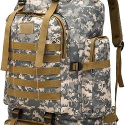 Sac &agrave; Dos Tactique Militaire Grand Volume 80L Etanche Oxford 800D Chasse Randonn&eacute;e Alpinisme P&ecirc;che