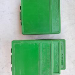 4 boites de rangement MTM  dont 3 P100-9 (pour 9MM & 380ACP) et 1 P100-44 (45L COLT, 44SPE, 41MAG)