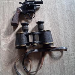 revolver a amorce ancien + jumelle ancienne