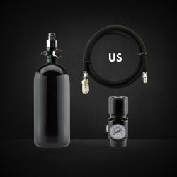 Pack complet US bouteille 0,8L + preset + r&eacute;gulateur HPA + ligne renforc&eacute;e US