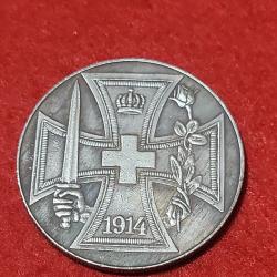 M&eacute;daille comm&eacute;morative allemande 1914 - Croix de Fer - Kaiser Guillaume II - WW1