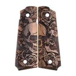 Plaquettes bois PT1911 TAURUS - Skull