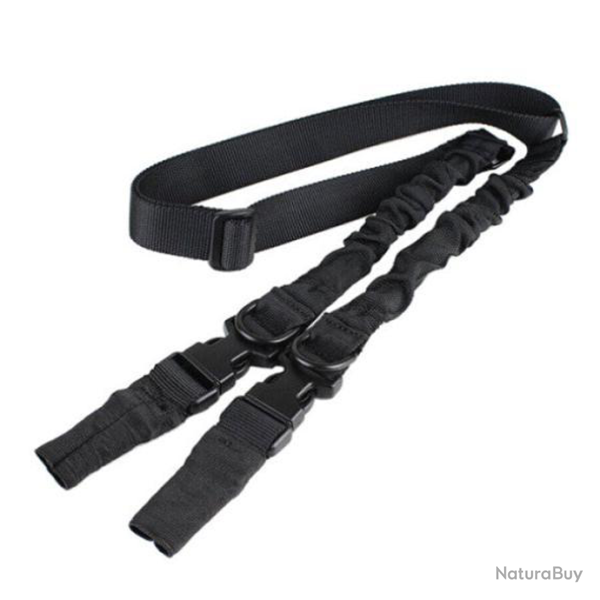 SANGLE CYTAC 2 POINTS NOIR AVEC EPAULETTE