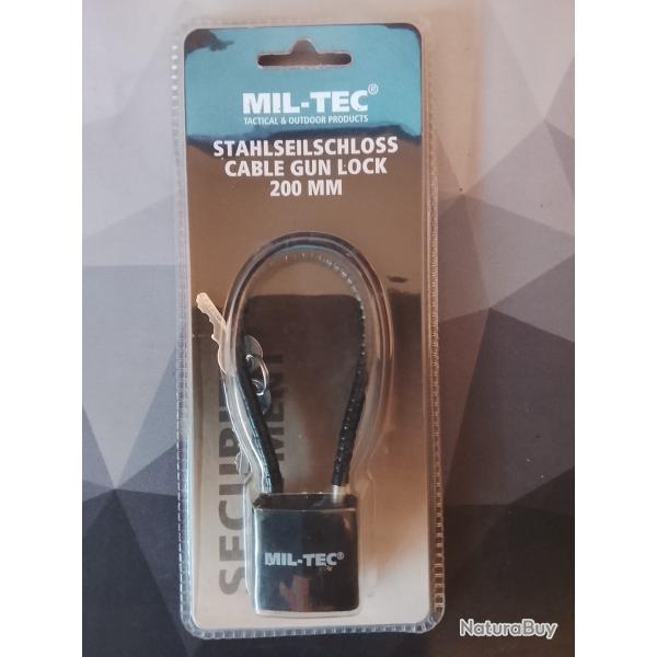 Cadenas � c�ble d'acier pour armes Mil-Tec 200mm