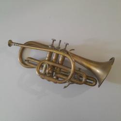 Ancien Rare Cornet &agrave; Pistons JTL J&eacute;r&ocirc;me Thibouville-Lamy "Mod&egrave;le ROYALE" - Fournisseur de l'Arm&eacute;e -