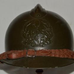 CASQUE ADRIAN Mle 1915 SERVICE DE SANTE-OFFICER MEDECIN-CAMPAGNE FRANCE 1940-LIBERATION