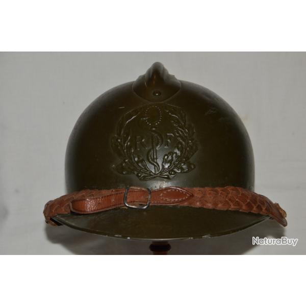 CASQUE ADRIAN Mle 1915 SERVICE DE SANTE-OFFICER MEDECIN-CAMPAGNE FRANCE 1940-LIBERATION