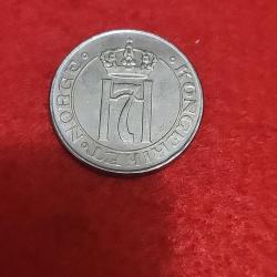Norv&egrave;ge - Pi&egrave;ce comm&eacute;morative de 5 &Oslash;re 1918 - Roi Haakon VII