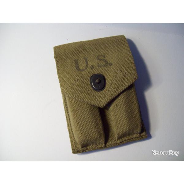 militaria ww2 U.S. �tui porte chargeurs U.S. pour colt 45  1943