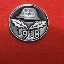 Insigne "Der Stahlhelm 1918" - Georg Seldte- Broche - &Oslash; 30 mm ww1