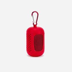 Serviette rafra&icirc;chissante avec &eacute;tui en silicone Rouge