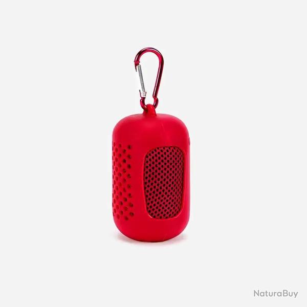 Serviette rafra�chissante avec �tui en silicone Rouge