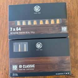 Balle rws id classic 7x64 , 10,5g , 162gr