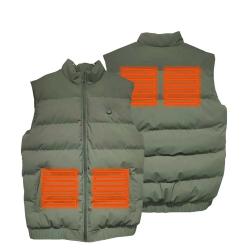 Gilet chauffant kaki USB 3 niveaux de temp&eacute;rature 2XL