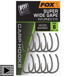 Hame&ccedil;on Fox Super Wide Gape Inturned Eye (par 10) n&deg; 6