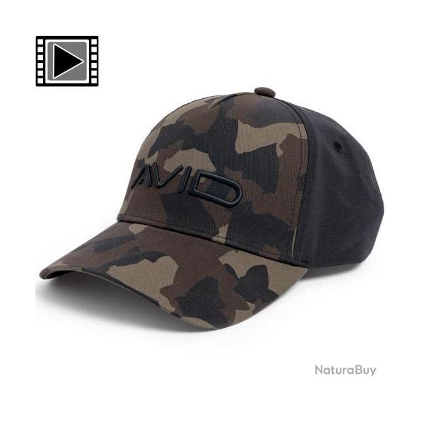 Casquette Avid Carp Distortion Dark-Kamo Hybrid Cap