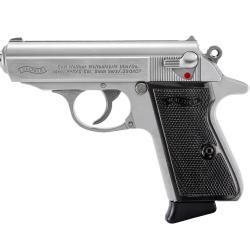 PIST PPK/S WALTHER CAL 380 ACP, 7 COUPS - INOX