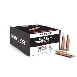 100 Projectiles NOSLER CUSTOM COMPETITION .338 250 Grains HPBT