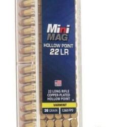 Munitions CCI cal.22lr mini mag varmint HP cuivr&eacute;e 36g par 500