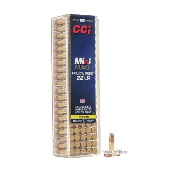 Munitions CCI cal.22lr mini mag varmint HP cuivr�e 36g par 500