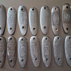 Lot de 18 plaques de couche pour fusil ancien Browning