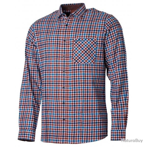 Chemise 100% Coton Bleue/Marron Somlys S