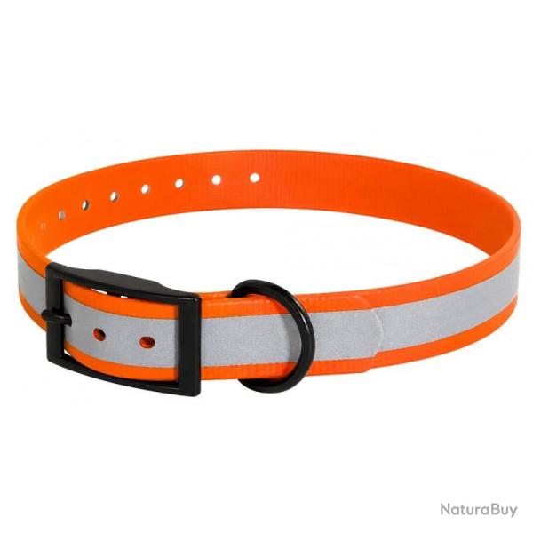 Collier pour Chien en Polyur�thane R�fl�chissant Orange Somlys