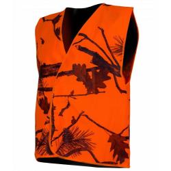 Gilet de S&eacute;curit&eacute; Camouflage Orange pour Enfant Treeland XL
