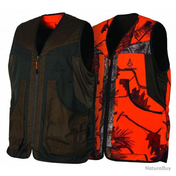 Gilet Enfant R�versible Camouflage Orange Fire et Vert Treeland 12