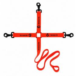 Laisse Accouples Orange pour 3 Chiens - 1,50 m - Somlys