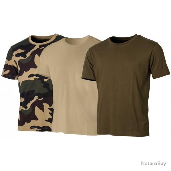 Lot de 3 T-shirts de Chasse Beige, Kaki et Camo CE Treeland S