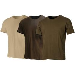 Lot de 3 T shirts de Chasse Beige. Kaki et Marron Treeland