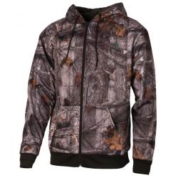 Sweat &agrave; Capuche de Chasse Zipp&eacute; Sherpa Camo Forest II Treeland
