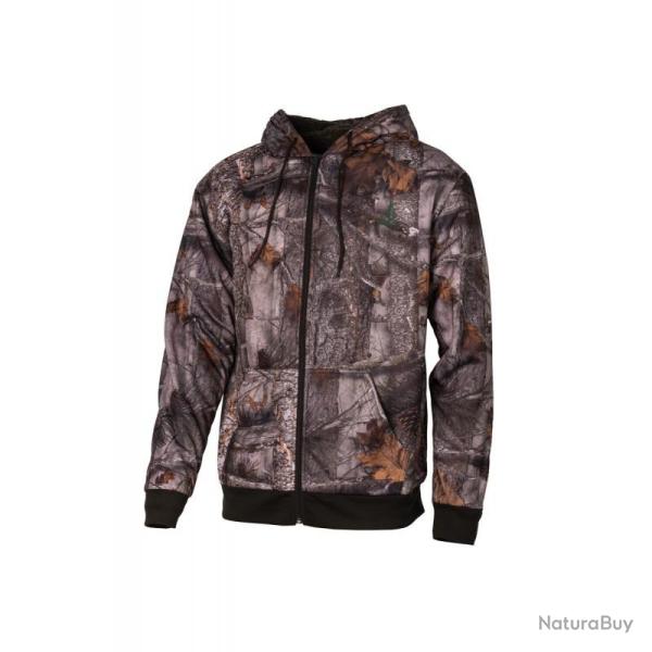 Sweat � Capuche Zipp� Camo Forest Treeland