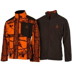 Veste de Chasse R&eacute;versible Camo Orange/Vert - Treeland Treeland