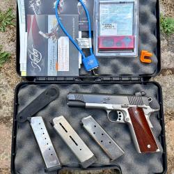 PISTOLET KIMBER 1911 CUSTOM II  BI COLOR CAL 45 ACP  1911 A1 COLT custom 2 hausse r&eacute;glable GPA