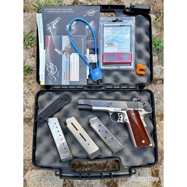 PISTOLET KIMBER 1911 CUSTOM II  BI COLOR CAL 45 ACP  1911 A1 COLT custom 2 hausse r�glable GPA