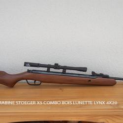 CARABINE STOEGERX5 COMBO BOIS LUNETTE LYNX 4x20 AVEC ETUI SOLIGNAC