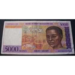 Madagascar billet de 5000 francs ttb