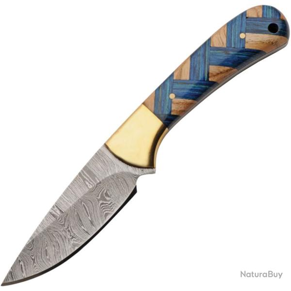 Couteau fixe de chasse - Rite Edge Braided Sapphire Skinner damas