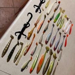 1 lot de leurres souples divers